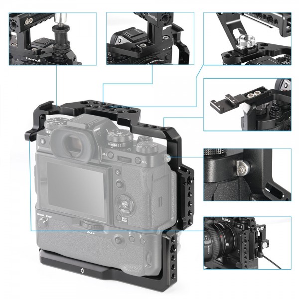 SmallRig Cage for Fujifilm X-T2 and X-T3 Camera with VG-XT3 Battery Grip 2229